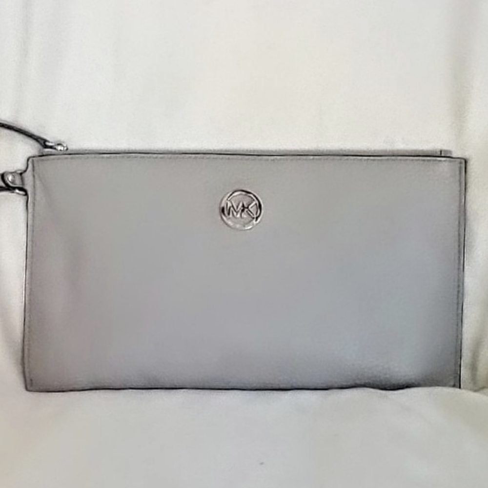 Michael Kors Gray Fulton Clutch Wristlet